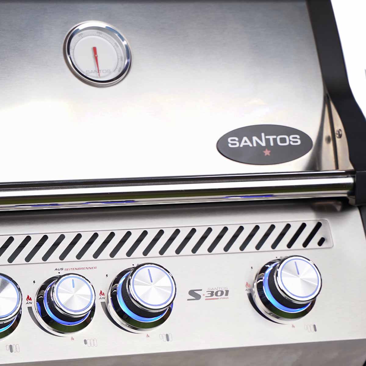 Barbecue a Gas S-301 Pro Acciaio Inox Santos