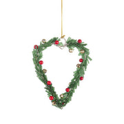 Pendaglio Cuore Rustico Verde con Bacche
