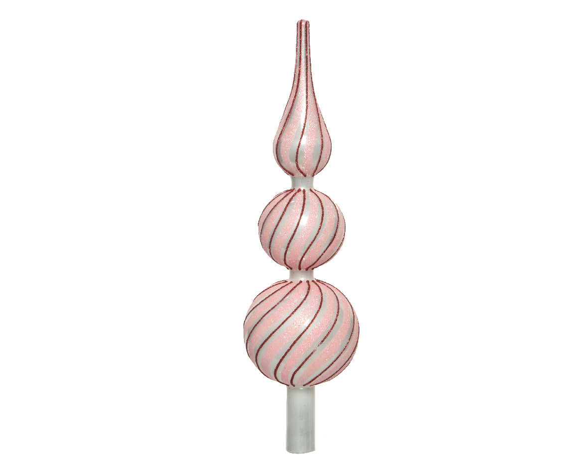 PUNTALE ABETE 8X31CM ROSA/BIANCO