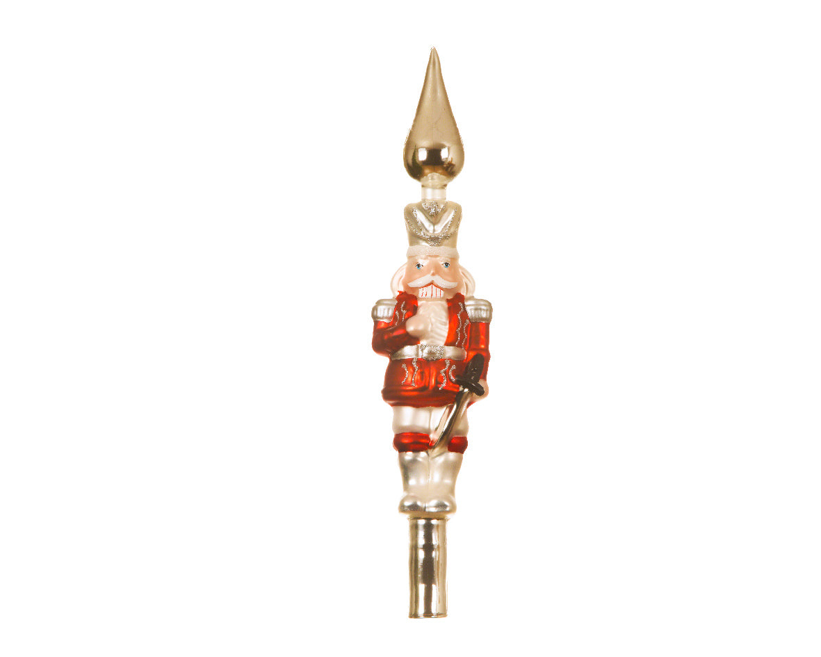 PUNTALE SCHIACCIANOCI H29CM ARGENTO/ROSSO