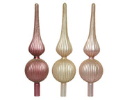 1 PUNTALE IN VETRO 8X31CM ROSA MODELLO ASSORTITO