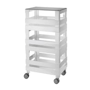 CARRELLO ORGANIZZATORE ALTO TIDY E STORE CIRCLE RICICLATO BIANCO