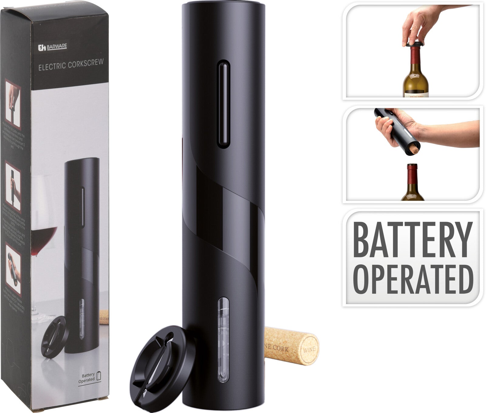 CAVATAPPI ELETTRICO A BATTERIA 23CM