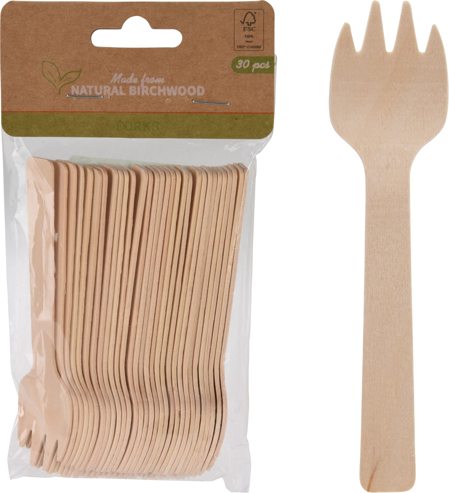 20 FORCHETTE IN LEGNO 16CM