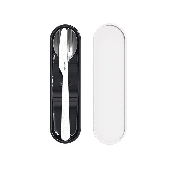 POSATE DA VIAGGIO CON CUSTODIA BIANCO STORE&GO