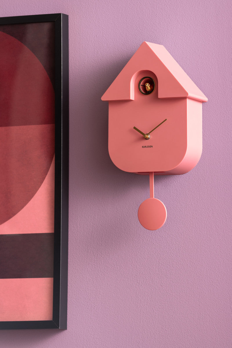 Orologio da Parete Modern Cuckoo 21,5x41x8,5cm Rose Tan e Oro Karlsson