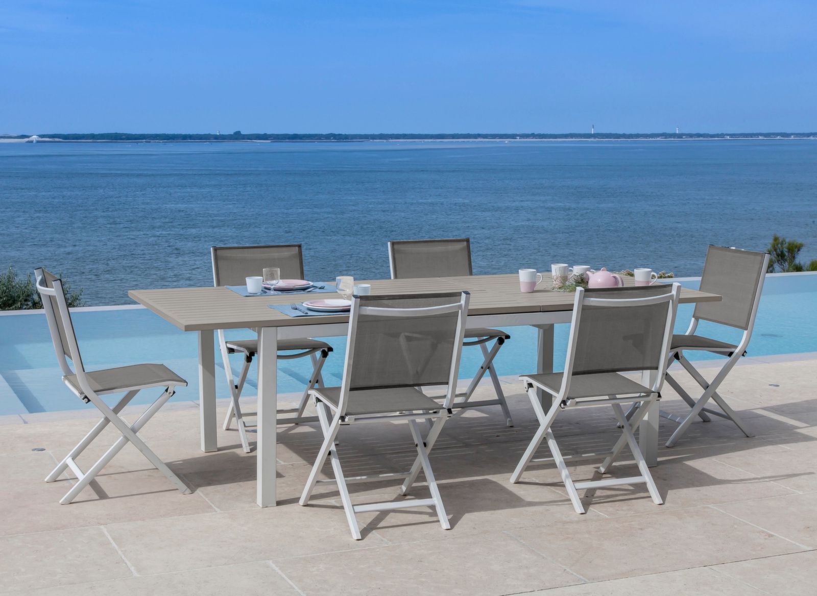 TAVOLO TRIESTE ALLUNGABILE 180/240X102 BIANCO/TALPA