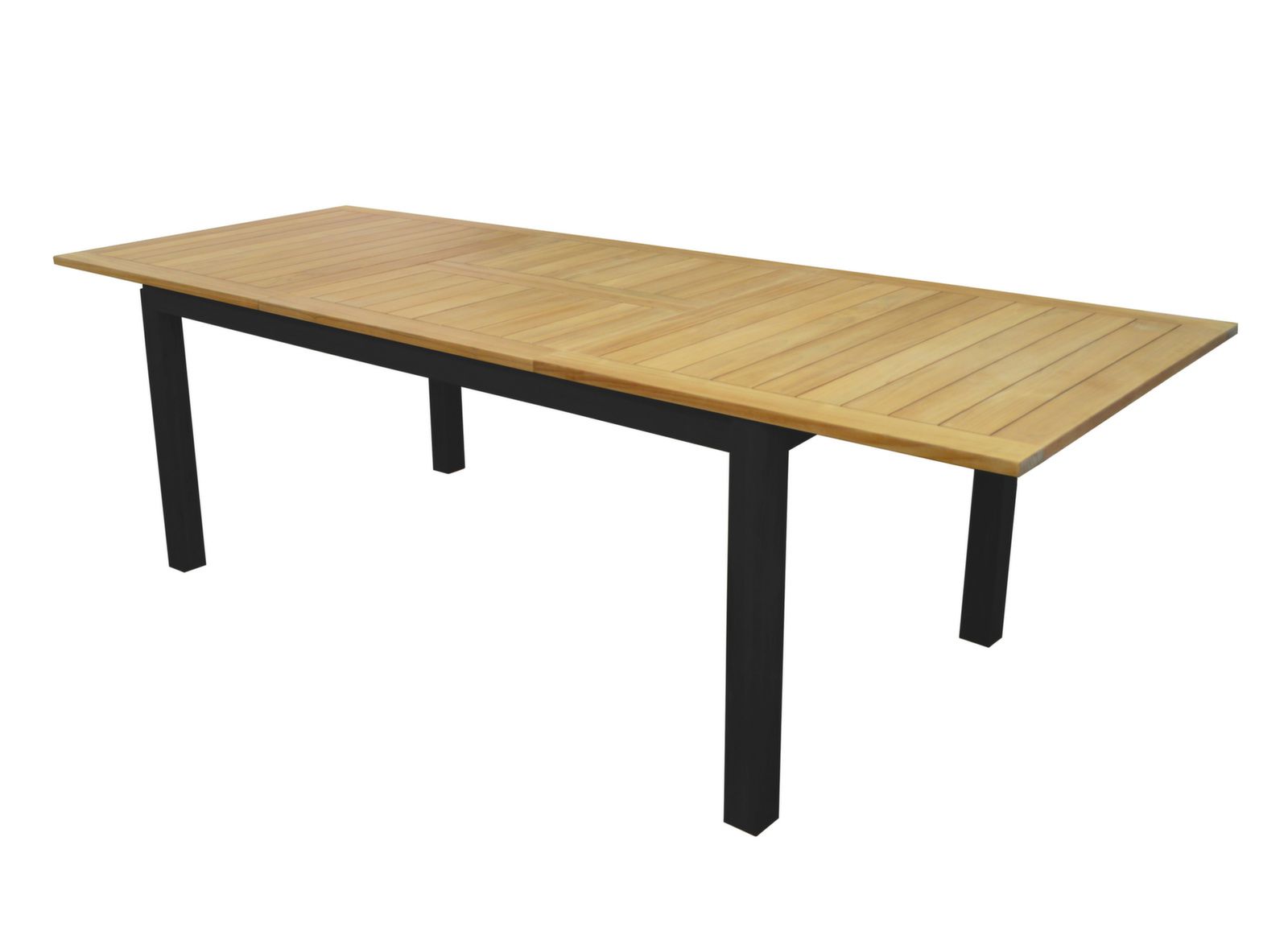 TAVOLO TEMPO ALLUNGABILE IN TEAK 180/240X100 GRIGIO
