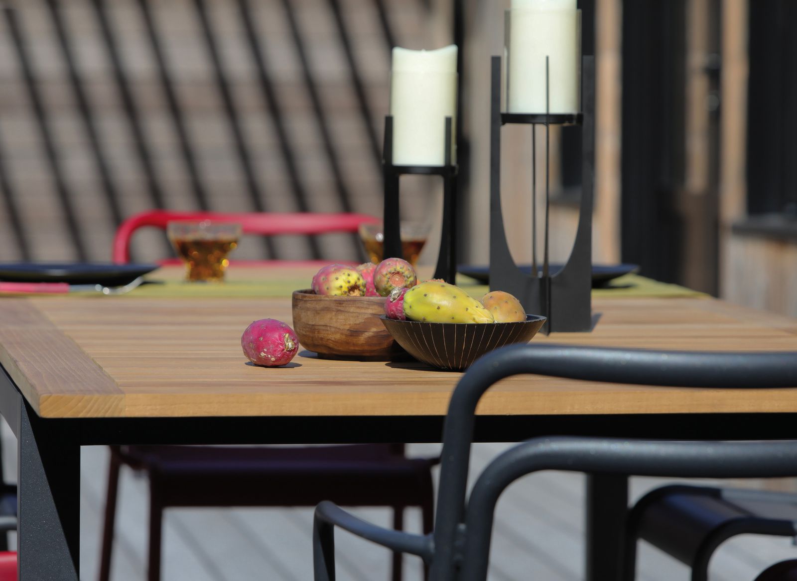 TAVOLO TEMPO ALLUNGABILE IN TEAK 180/240X100 GRIGIO
