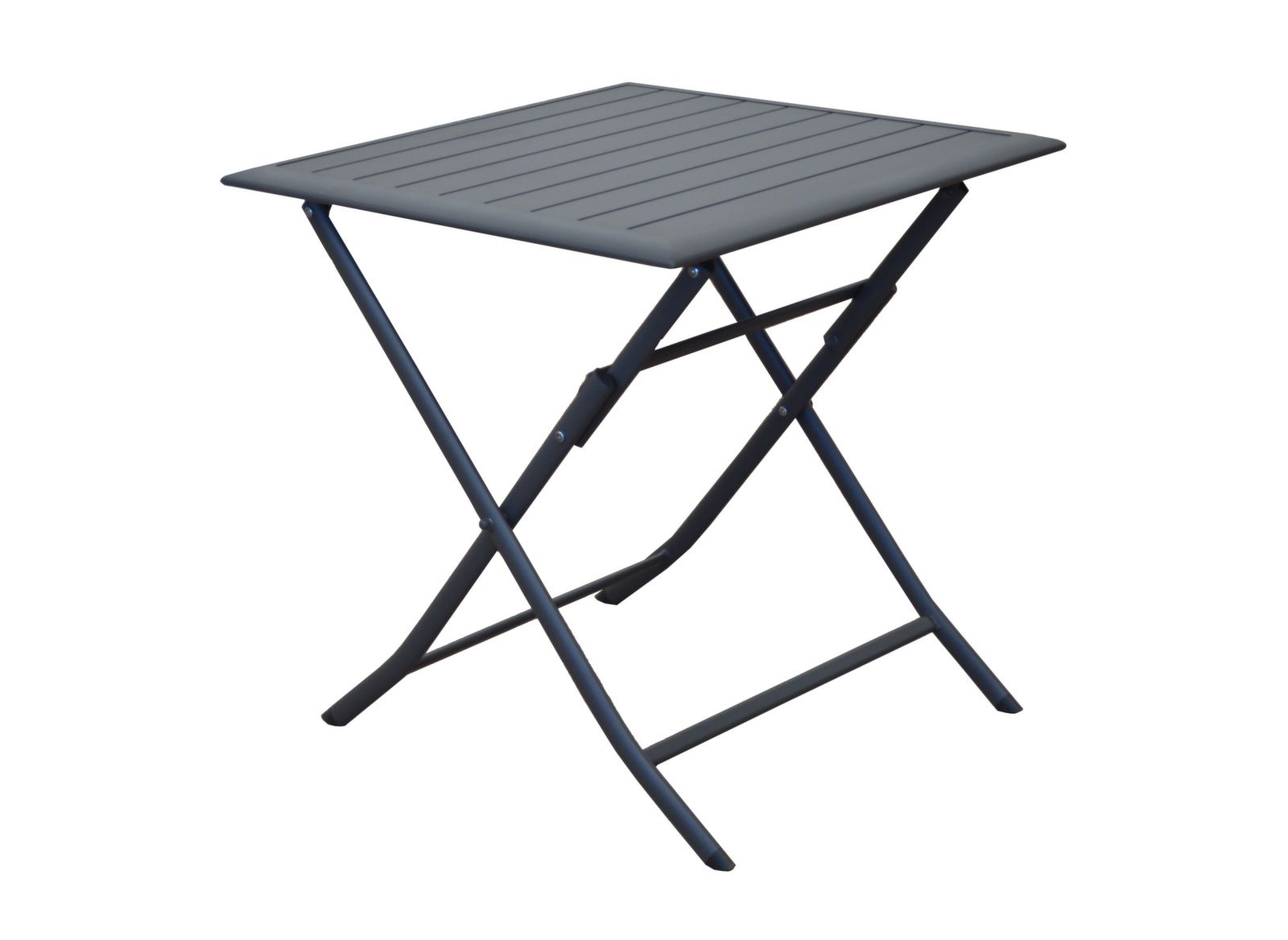 TAVOLO PIEGHEVOLE IN METALLO 70X70CM GRIGIO