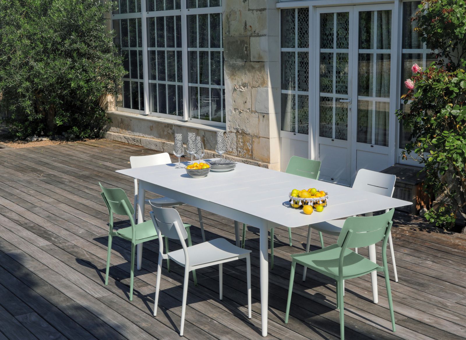 TAVOLO ALLUNGABILE 180/240X100 BLANC DUBLIN