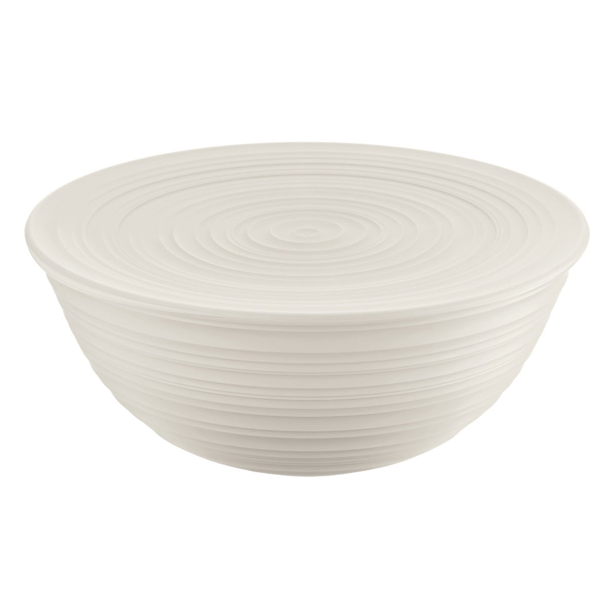 CONTENITORE/CIOTOLA XL CON COPERCHIO BIANCO LATTE TIERRA