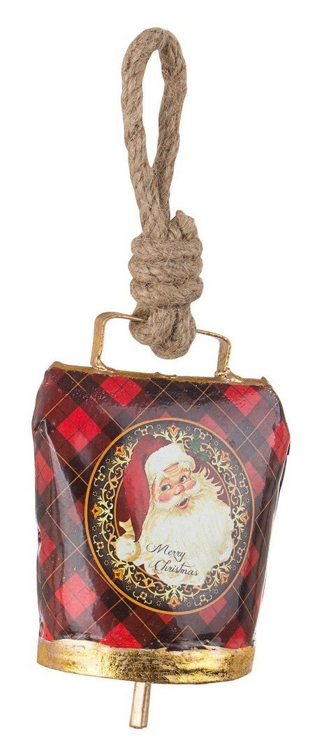PENDAGLIO WENDI CAMPANA BABBO NATALE VINTAGE 8,5X5XH11,5CM