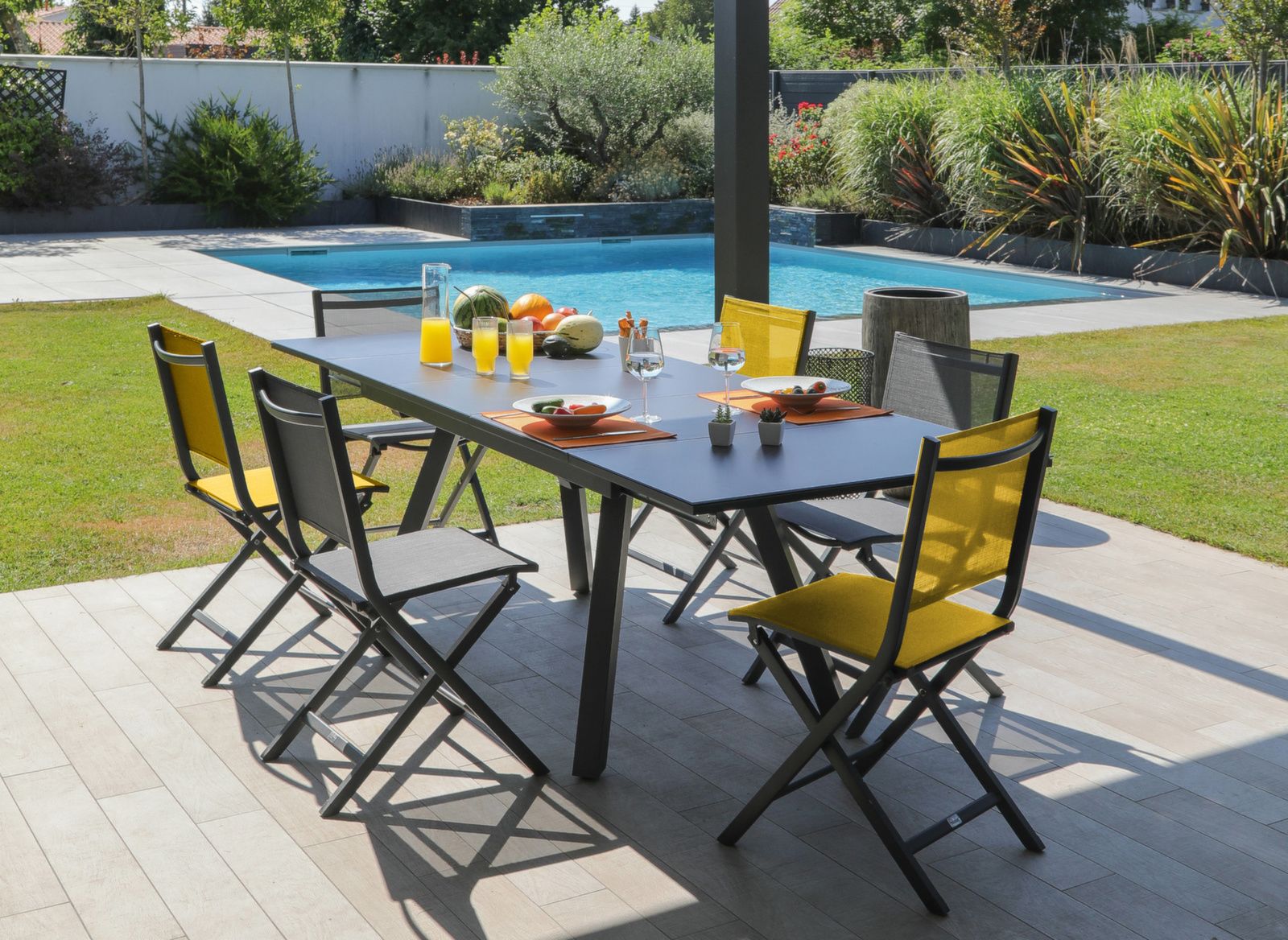 TAVOLO AGRA ALLUNGABILE 150/200/250X90 GRAFITE