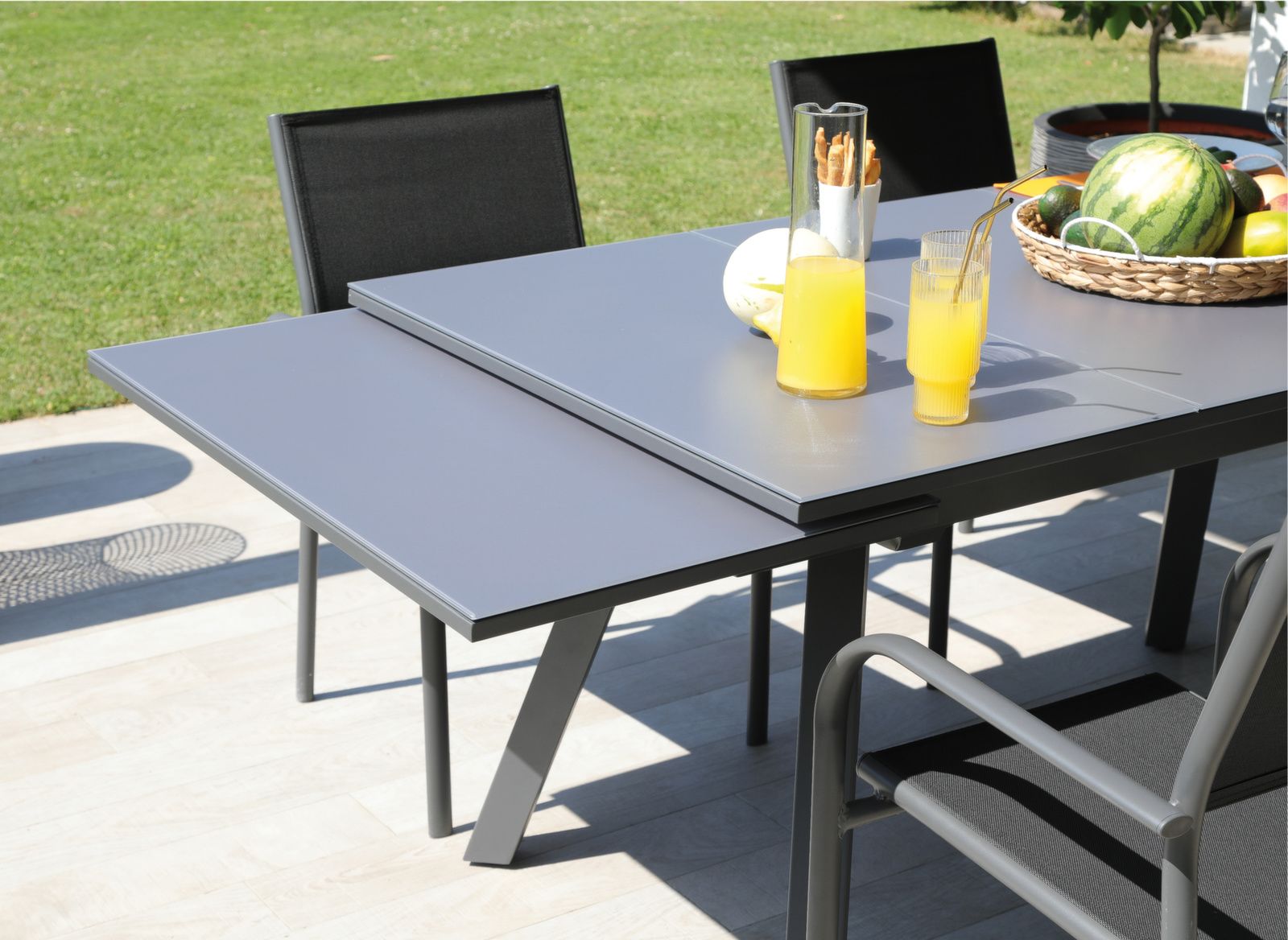 TAVOLO AGRA ALLUNGABILE 150/200/250X90 GRAFITE