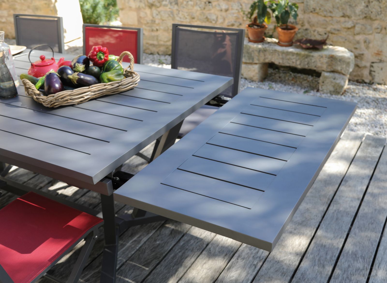 OFFERTA TAVOLO ALLUNGABILE 180/230/280X100 GRAFITE VITA + 6 POLTRONE DELIA GRAFITE