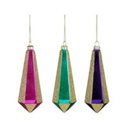 Pendente a Goccia H.13,5 D.5 cm Verde/Viola/Fucsia Modello Assortito