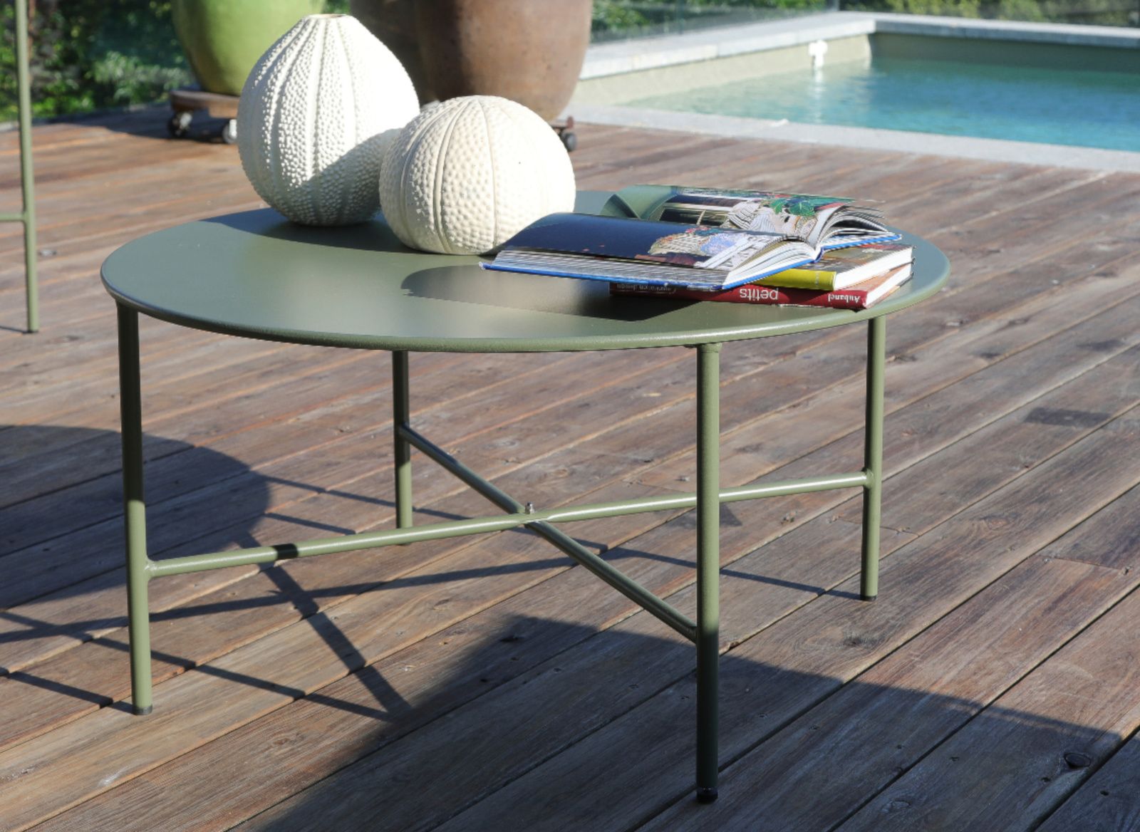 SALOTTO DA GIARDINO CON CUSCINI NOA VERDE/BEIGE