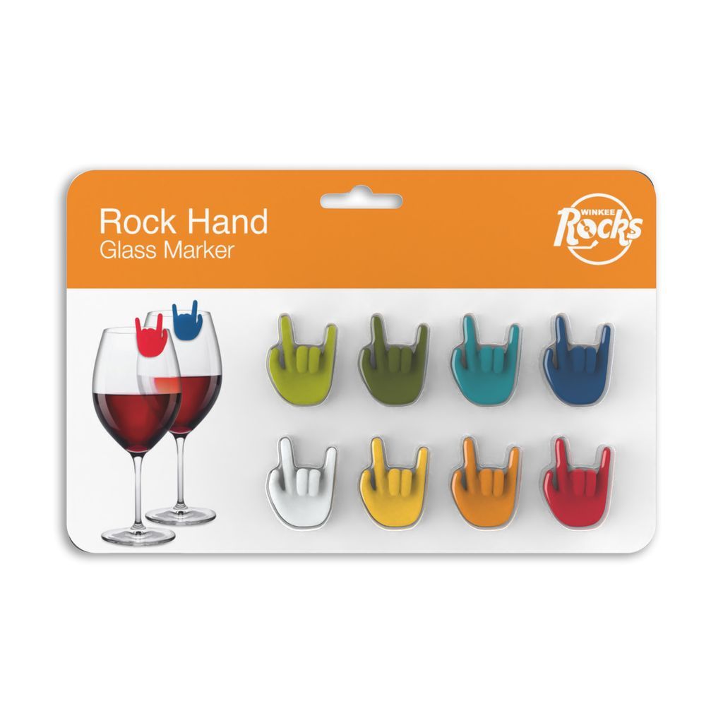 Segnabicchieri Mano Rock Set da 8 MAGS - immagine 2