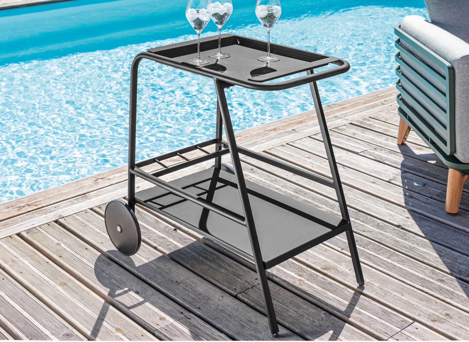 CARRELLO BAR ALMOND GRAFITE