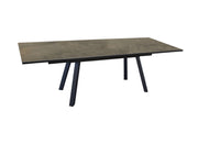 TAVOLO AGRA ALLUNGABILE IN FUNDERMAX 180/230/280X100CM GRAFITE/MARRONE