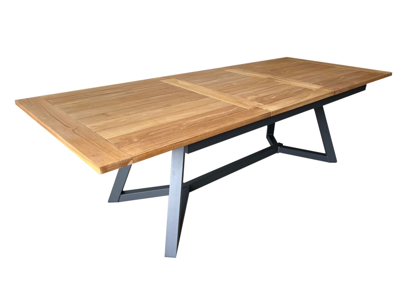 TAVOLO ALLUNGABILE AGIRA 180/240CM GRAFITE/TEAK