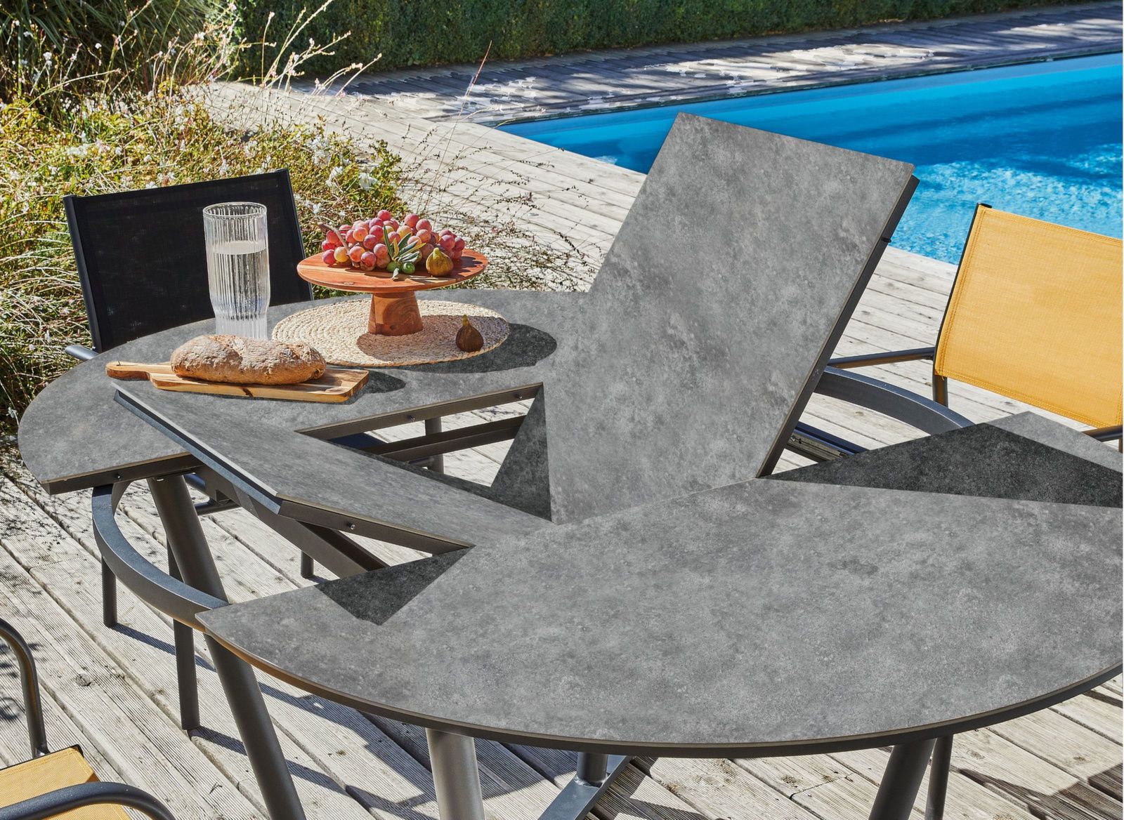 TAVOLO ALLUNGABILE VALENZA 125/175CM GRAFITE IN SPC