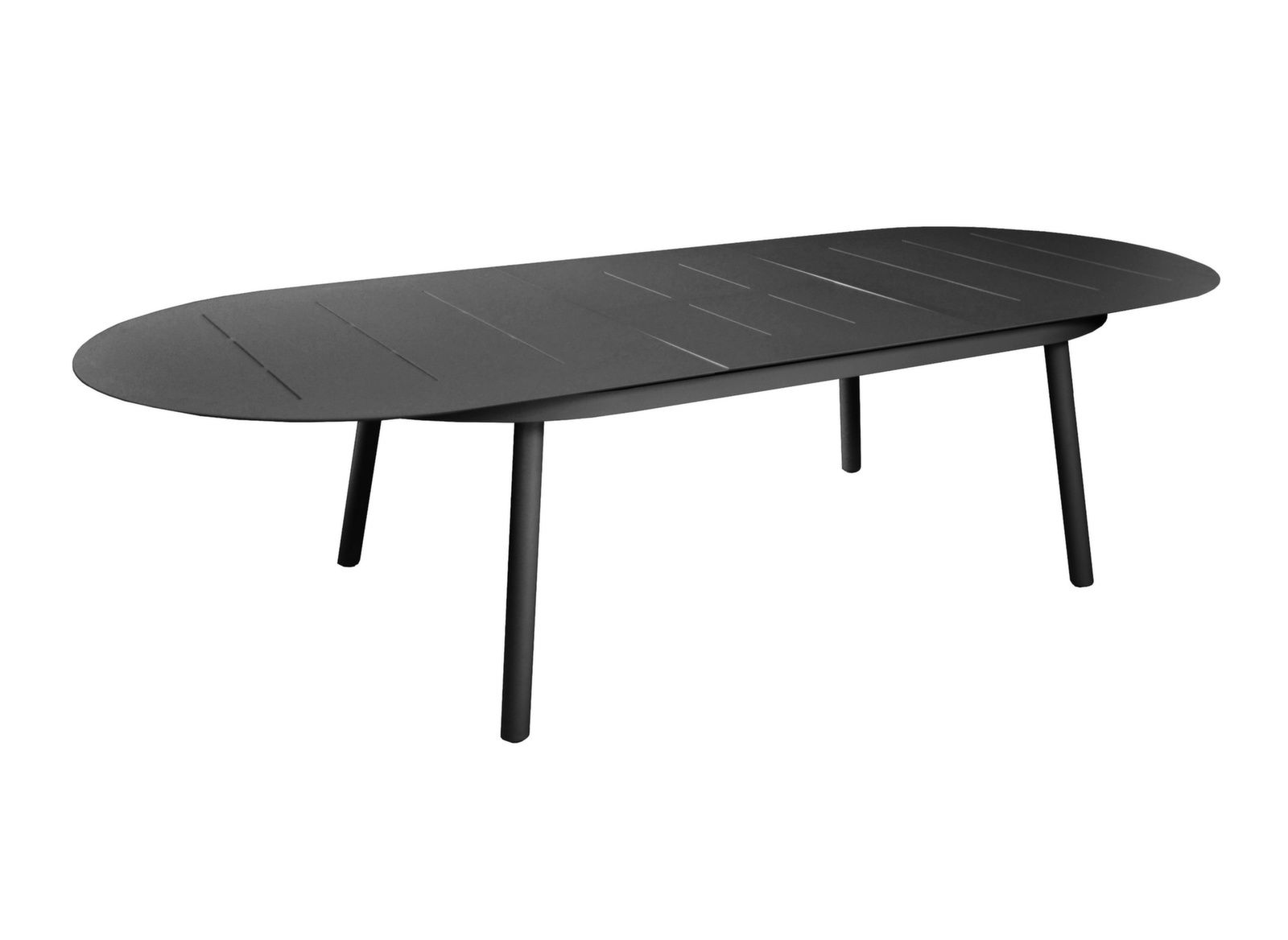 OFFERTA TAVOLO DUBLINO OVALE ALLUNGABILE 230/300X120CM GRAFITE +8 POLTRONE DELIA GRAFITE