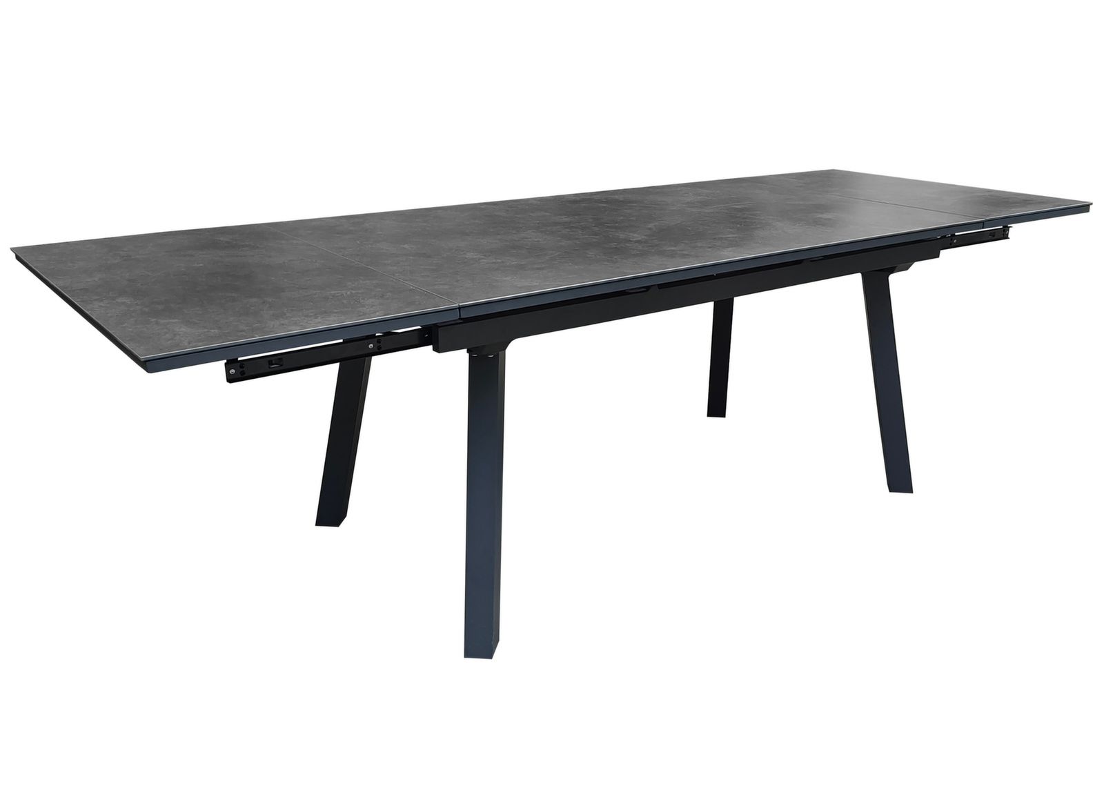 TAVOLO AGRA ALLUNGABILE CON PIANO IN CERAMICA 150/200/250X90CM GRAFITE