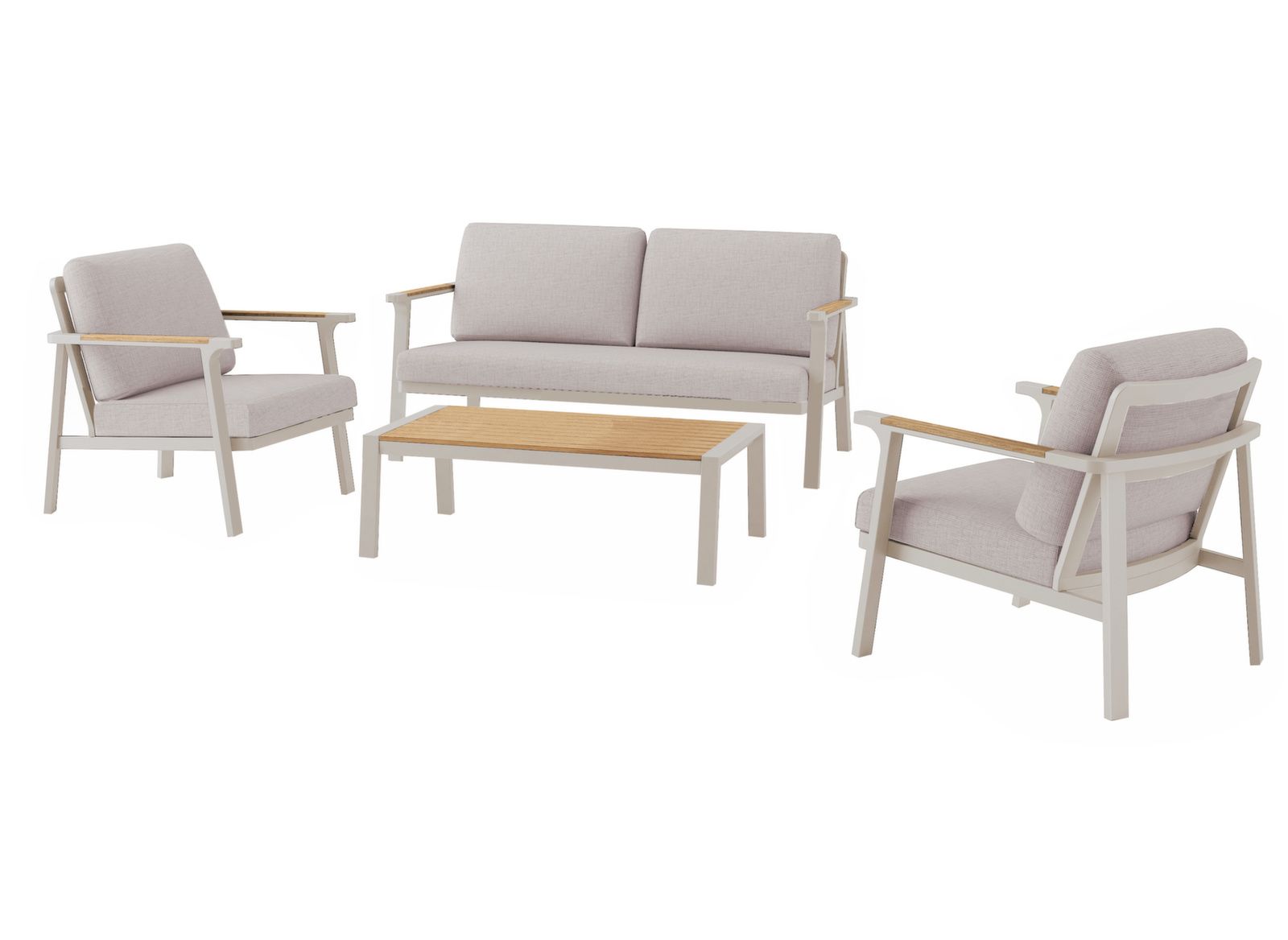 SALOTTO SET DA GIARDINO JADE BIANCO CREMA / ROVERE