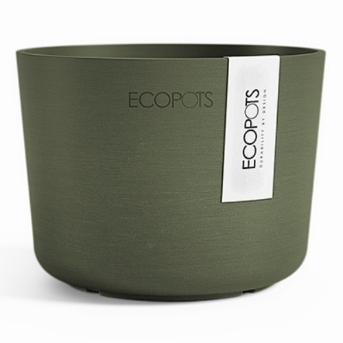 Vaso da Tavolo Rotondo Lima Mini D15 H12.5 cm Verde Kaki ECOPOTS
