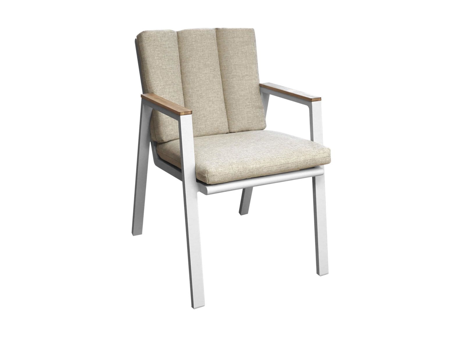 POLTRONA DA GIARDINO IMPILABILE LEATHER CREMA