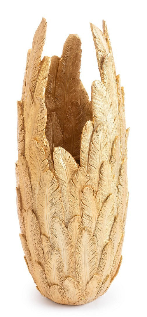 PORTAVASO PIUME ORO H80CM