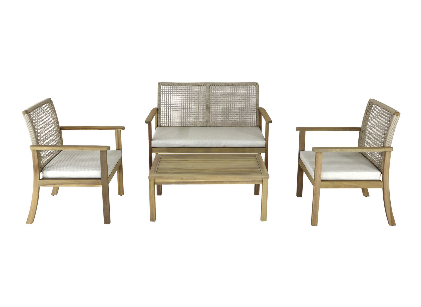SALOTTO DA ESTERNO SEVILLE 4PZ ACACIA / BEIGE