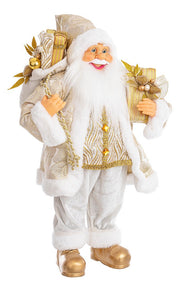 BABBO NATALE EDUARD VESTITO BIANCO/CHAMPAGNE 36X20X60H