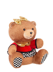 PELUCHESORSO COLYN SEDUTO VESTITO ROSSO 28X33H