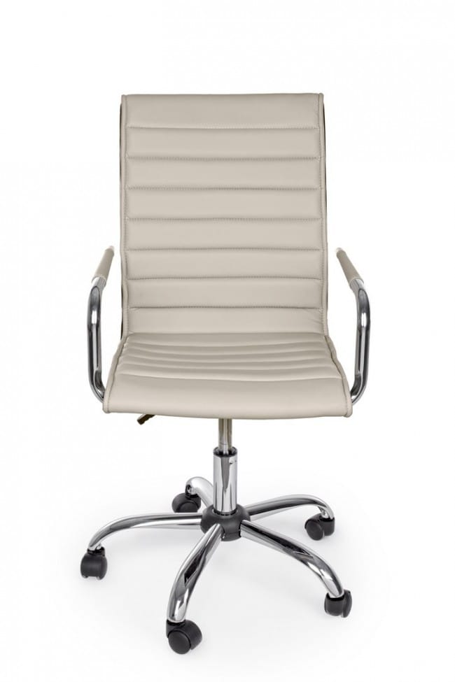 Poltrona Ufficio con Braccioli Perth 53x54x88-98H cm Tortora Bizzotto
