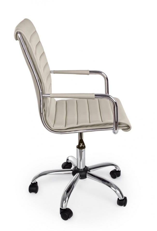 Poltrona Ufficio con Braccioli Perth 53x54x88-98H cm Tortora Bizzotto