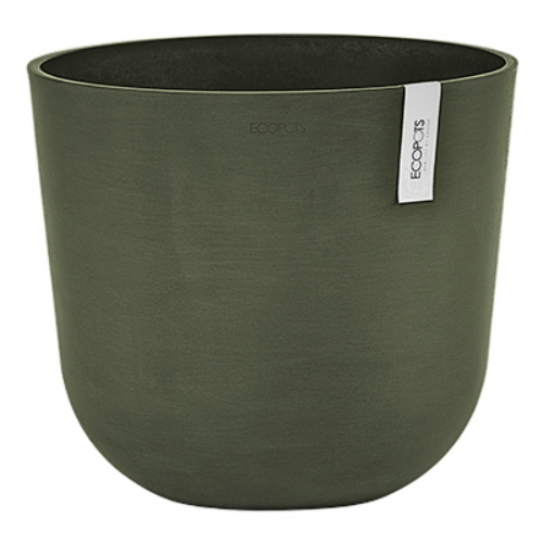 Vaso Rotondo Oslo D35 H30.5cm Verde Kaki ECOPOTS