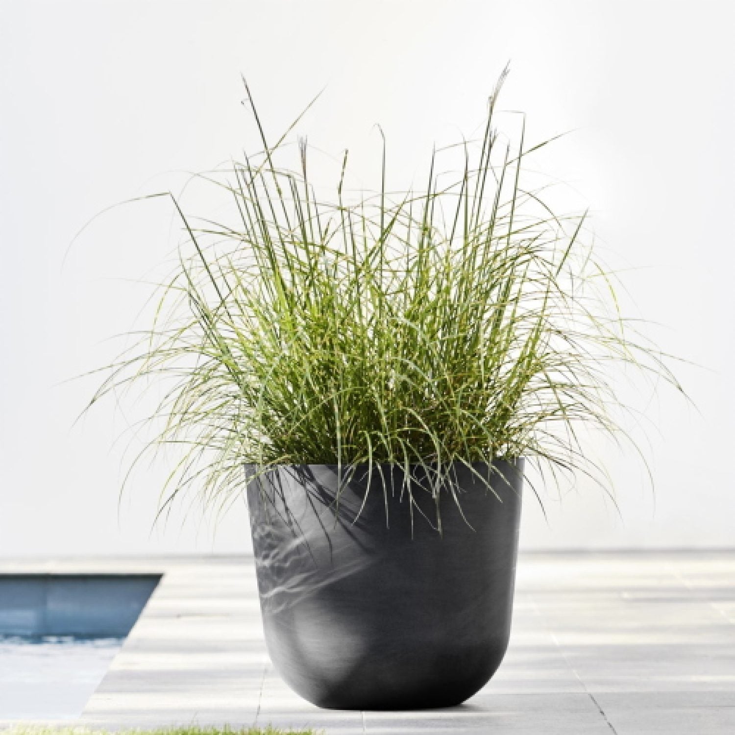 Vaso Oslo D45 H39,2 Cm Dark Grey Ecopots