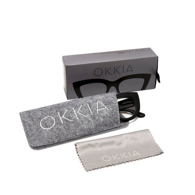 OCCHIALE MODELLO GATTO LITE SOFT TOUCH BLACK GRADAZ. 2.00