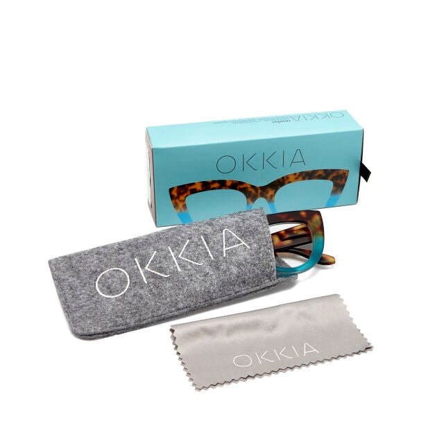 OCCHIALE MODELLO GATTO LITE SOFT TOUCH HAVANA BLUE GRADAZ. 2.00