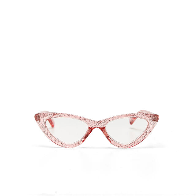 OCCHIALE MODELLO GATTO GLITTER ROSA GRADAZ. 2.00