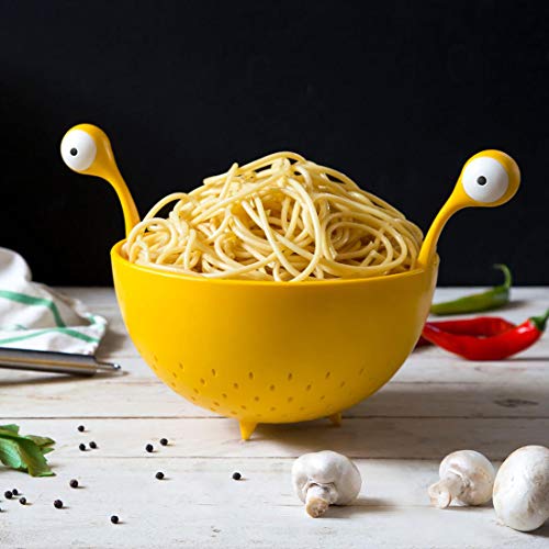 SCOLAPASTA MOMY SPAGHETTI MONSTER GIALLO 19X31X22 CM