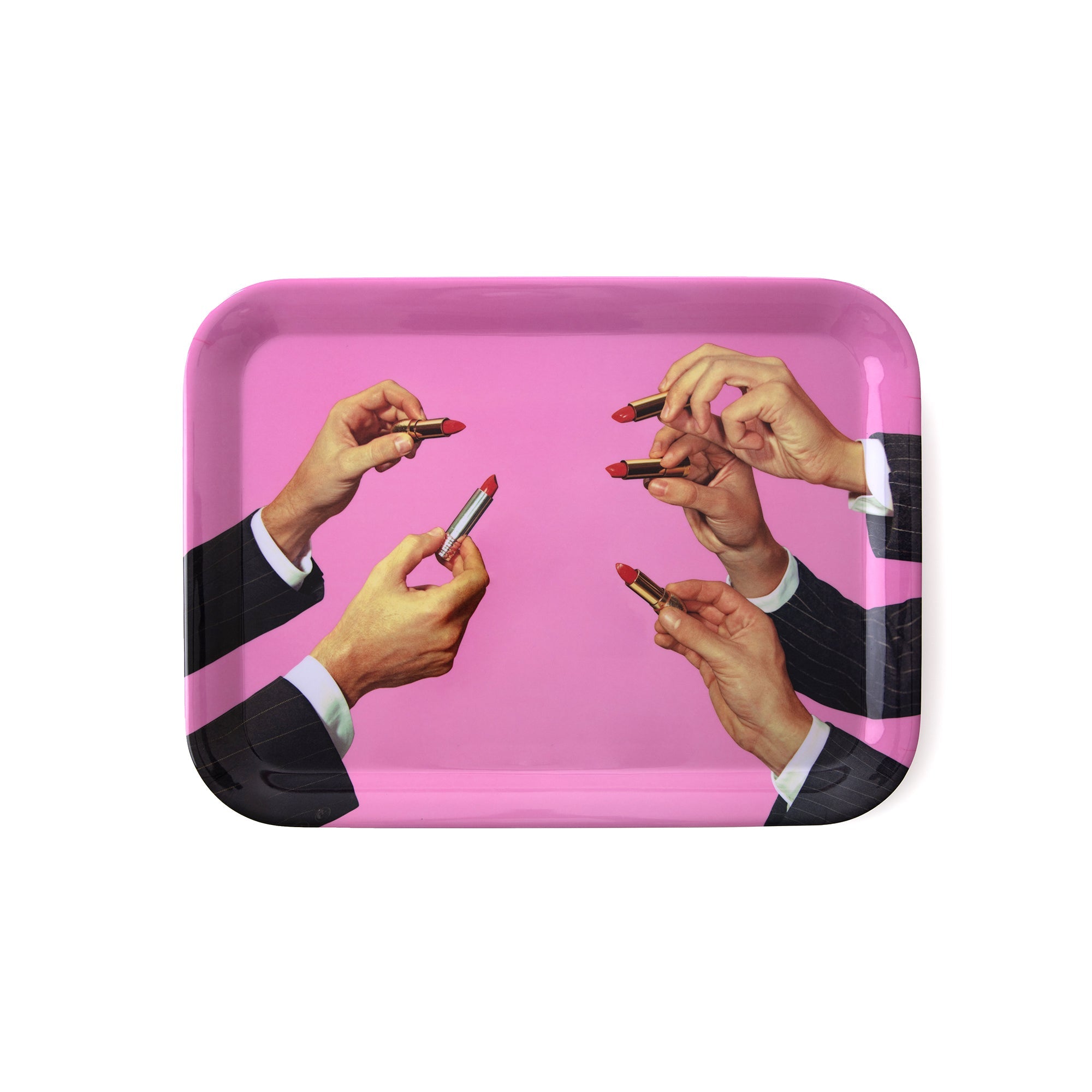 Vassoio Lipstick Pink 32x43,5x2cm Rosa SELETTI