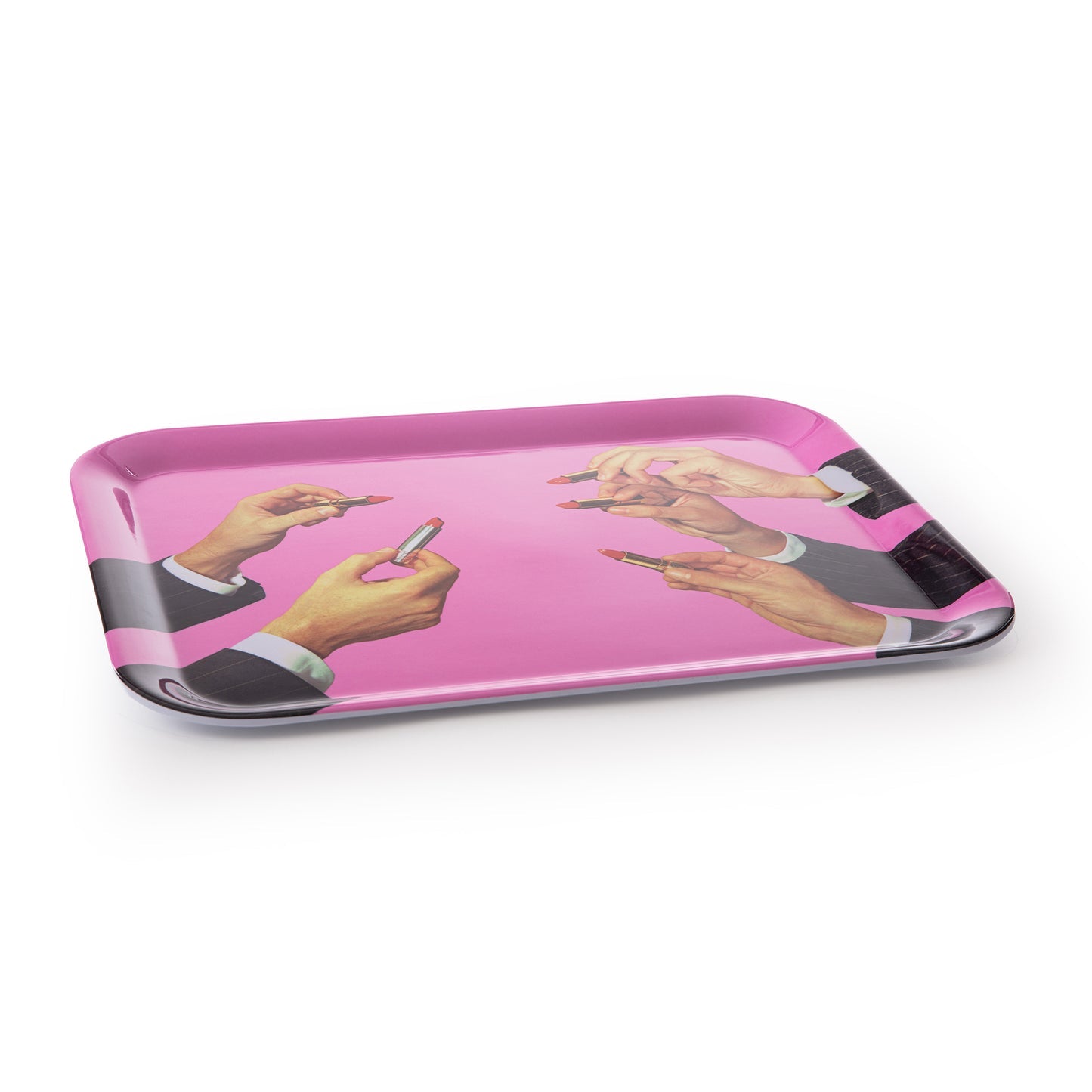 Vassoio Lipstick Pink 32x43,5x2cm Rosa SELETTI