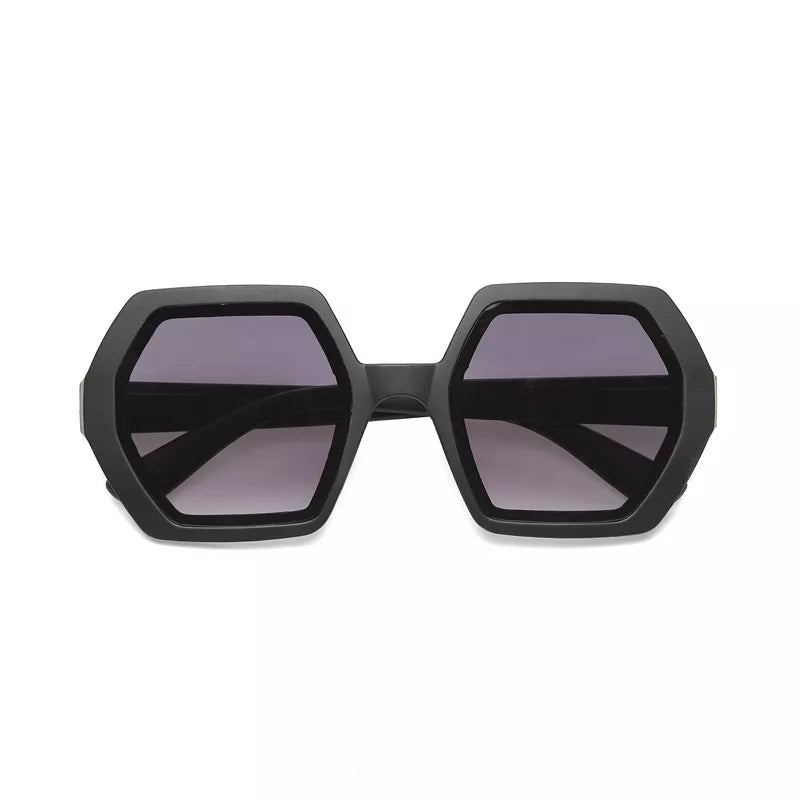 OCCHIALE DA SOLE PREMIUM ESAGONALE EMMA NERO