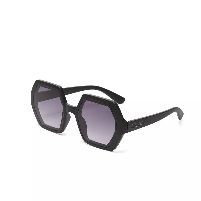 OCCHIALE DA SOLE PREMIUM ESAGONALE EMMA NERO