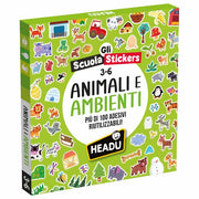 Set di Stickers Educativi Animali e Ambienti 3-6 Anni HEADU