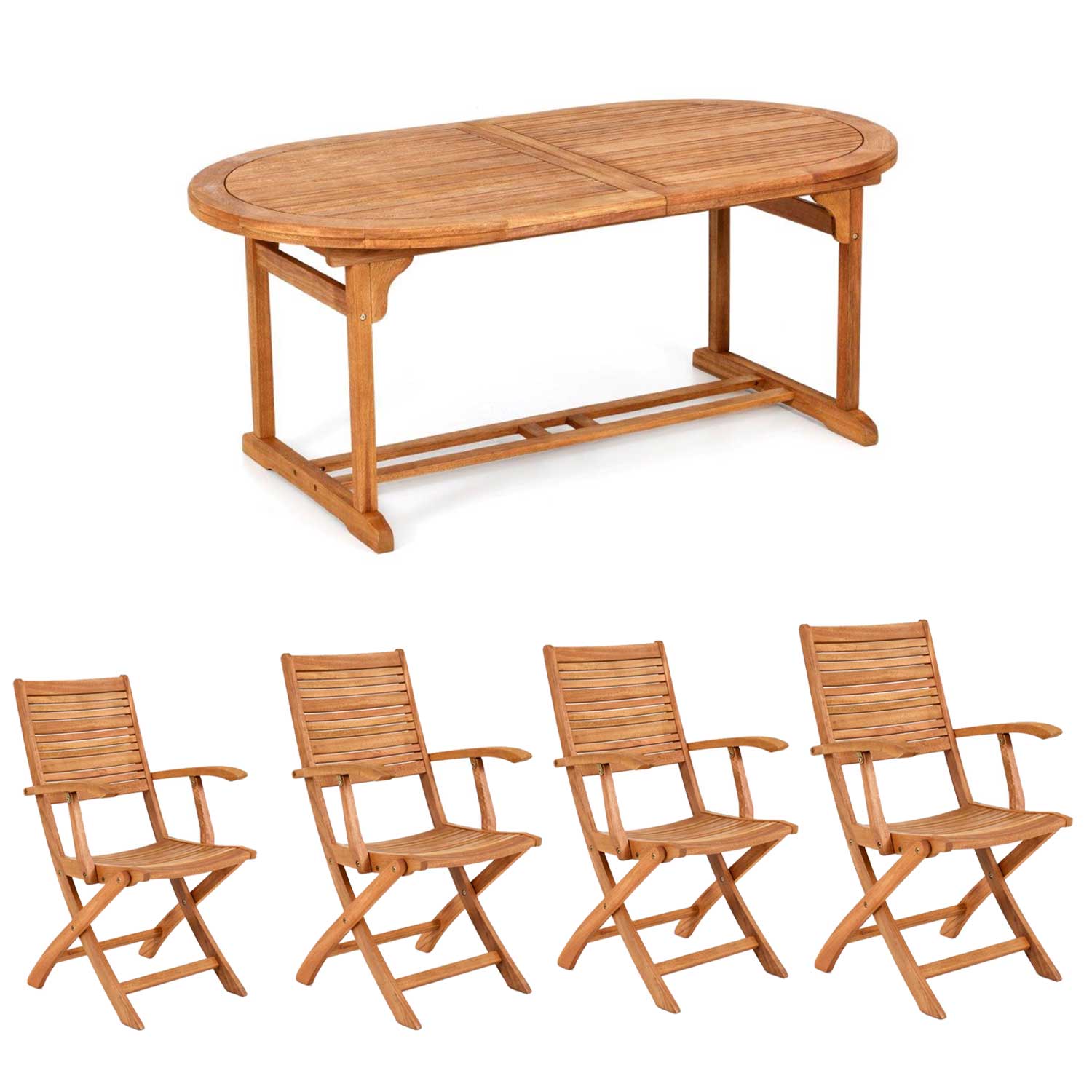 OFFERTA SET DA PRANZO TAVOLO ALL. 150/200X90 CM TEXAS+4 POLTRONE